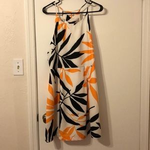 NWOT Fabrik yellow/blue racer back dress